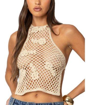 Syd Backless Crochet Top by EDIKTED
