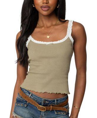 Teagan Ribbed Tank Top by EDIKTED