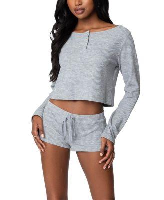 Teddy Waffle Shorts by EDIKTED