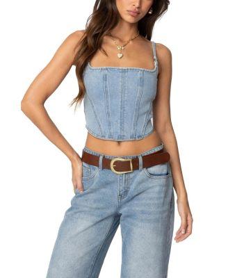 Tennessee Denim Corset by EDIKTED