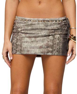 Teresa Printed Mesh Mini Skirt by EDIKTED