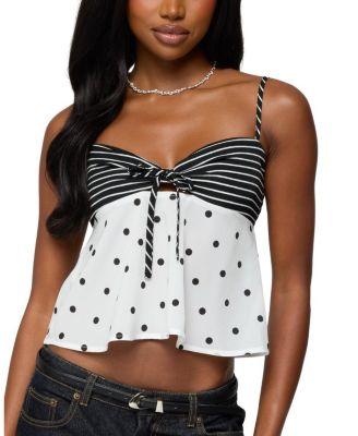 Tilly Mixed Print Top by EDIKTED