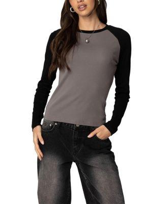 Tommi Raglan Long Sleeve T-Shirt by EDIKTED