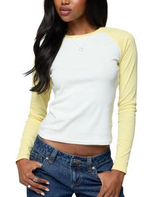 Tommi Raglan Long Sleeve T Shirt by EDIKTED