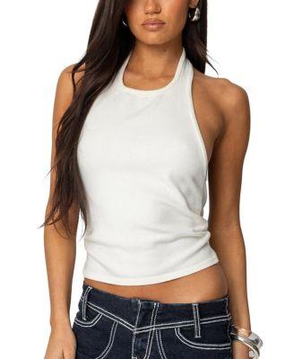 Twister Backless Knit Halter Top by EDIKTED