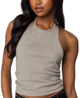 Twister Backless Knit Halter Top by EDIKTED