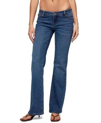 Vania Ultra Low Rise Bootcut Jeans by EDIKTED
