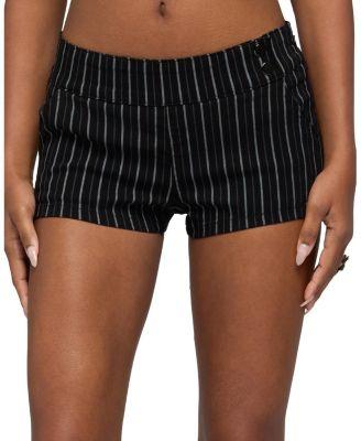 Violetta Striped Micro Shorts by EDIKTED