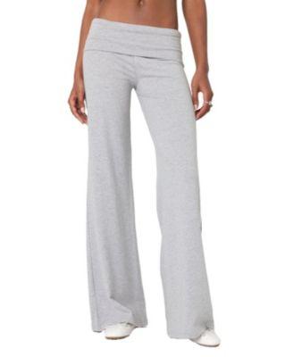 Wide Leg Fold Over Pants by EDIKTED