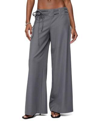 Willard Baggy Lace Up Belt Pants by EDIKTED