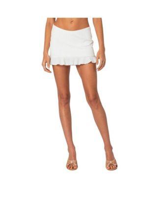 Women's Adrianne Textured Knit Mini Skirt by EDIKTED