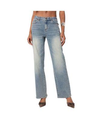 Women's Amia high rise straight-leg jeans by EDIKTED