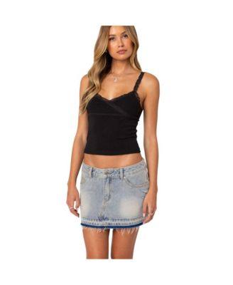 Women's Amilia Lace Trim Tank Top by EDIKTED