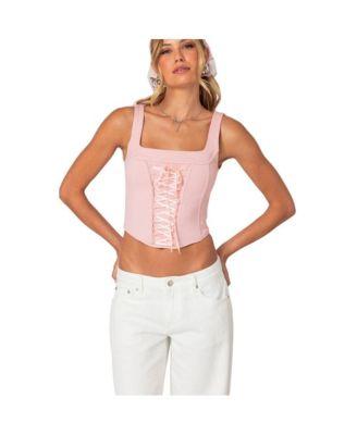 Women's Ballet Baby Lace Up Corset Top by EDIKTED