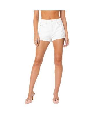 Women's Bow pocket washed denim shorts by EDIKTED