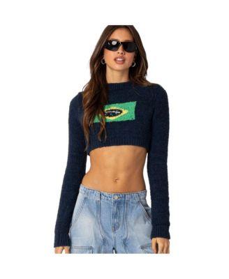 Women's Brasil Cropped Sweater by EDIKTED