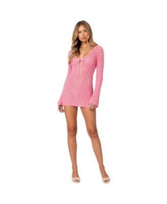 Women's Brie Cut Out Crochet Mini Dress by EDIKTED