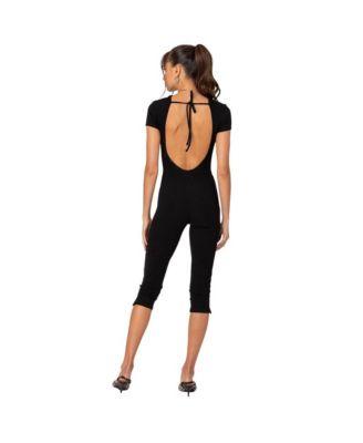 Women's Capri Open Back Jumpsuit by EDIKTED