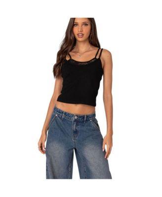 Women's Carnation Lacey Layered Tank Top by EDIKTED