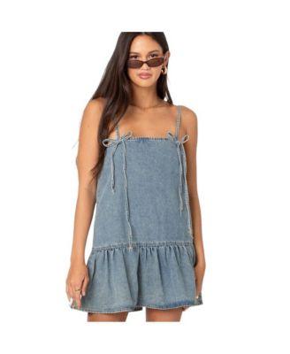 Women's Dylan Denim Mini Dress by EDIKTED