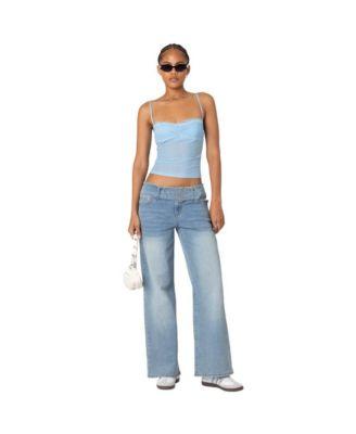 Women's Elina Sheer Mesh Bra Top by EDIKTED