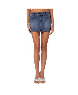 Women's Eryn Denim Mini Skirt by EDIKTED