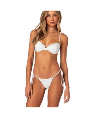 Women's Eyelet Cupped Bikini Top by EDIKTED