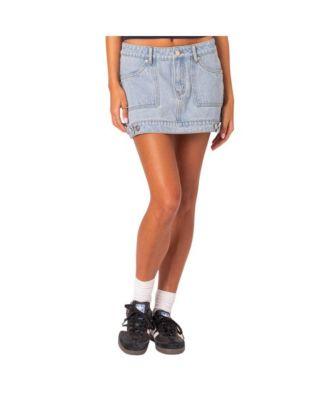 Women's Foxx denim mini skirt by EDIKTED