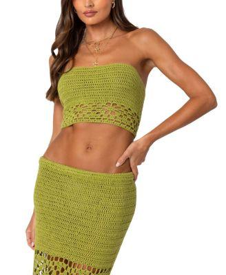 Women's Ida Crochet Tube Top by EDIKTED