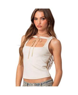 Women's Isabetta Tie Front Top by EDIKTED