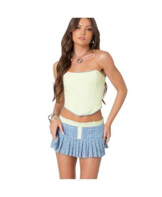 Women's Kayleigh Contrast Pinstripe Corset by EDIKTED