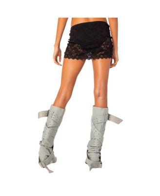 Women's Kaylie Sheer Lace Mini Skirt by EDIKTED