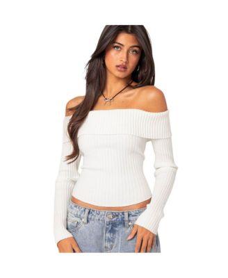 Women's Lauren knit fold over top by EDIKTED