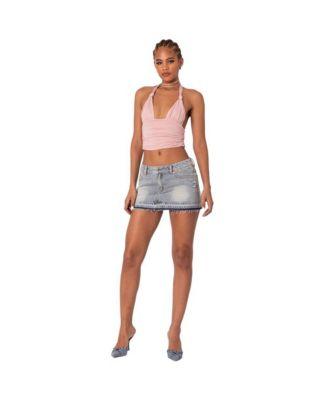 Women's Lillie Knotted Halter Top by EDIKTED