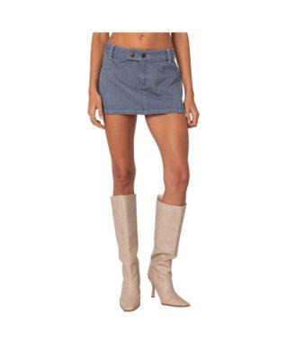 Women's Louisa Denim Mini Skirt by EDIKTED