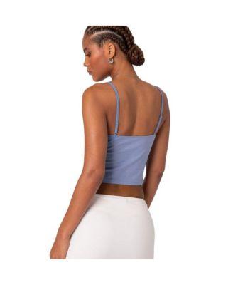 Women's Lucky Girl Lace Trim Tank Top by EDIKTED