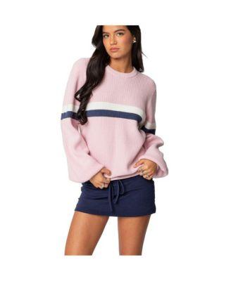 Women's Nautical Striped Oversized Sweater by EDIKTED