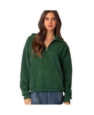 Women's Oversized quarter zip sweatshirt by EDIKTED
