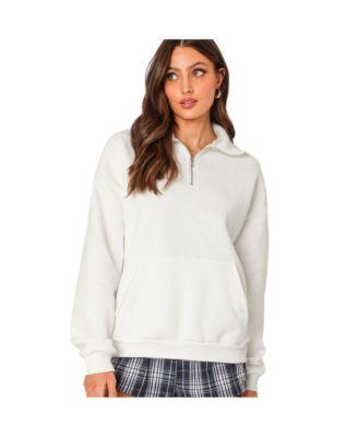 Women's Oversized quarter zip sweatshirt by EDIKTED