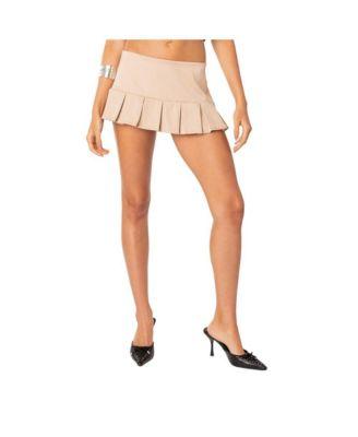 Women's Pleated Hem Mini Skort by EDIKTED