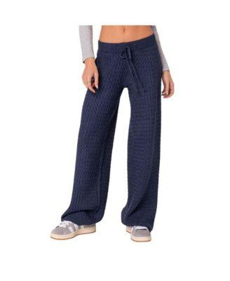 Women's Portia relaxed cable knit pants by EDIKTED