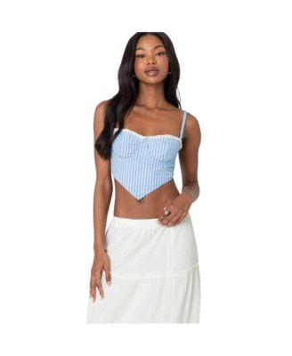 Women's Puckered Triangle Corset Top by EDIKTED