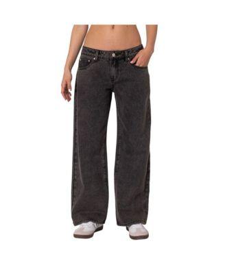 Women's Raelynn Washed Low Rise Jeans by EDIKTED