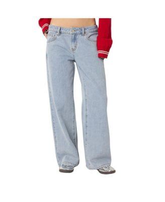 Women's Raelynn washed low rise jeans by EDIKTED
