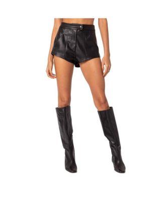Women's Ramona high rise faux leather micro shorts by EDIKTED Women's Ramona high rise faux leather micro shorts by EDIKTED