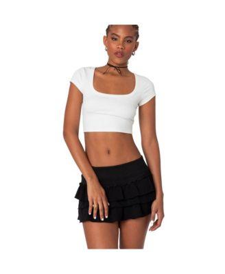 Women's Ricki Cropped T Shirt by EDIKTED