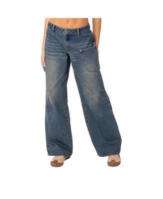 Women's Serena Low Rise Carpenter Jeans by EDIKTED