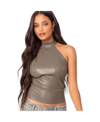 Women's Sienna latex halter top by EDIKTED