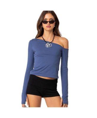 Women's Swan Asymmetric top by EDIKTED