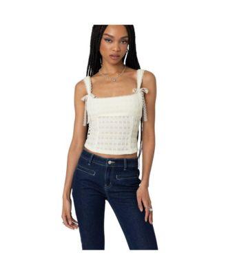 Women's Textured Bustier Top by EDIKTED